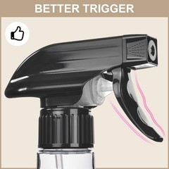6 Pack Spray Bottle Nozzle Replacement, Universal Tops, White & Black