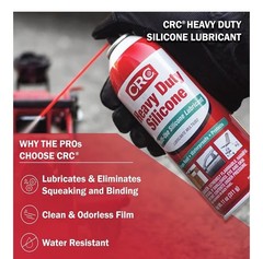 6 Pack CRC Heavy Duty Silicone Lubricant Spray Cans 05174 Clear Liquid 11 Oz