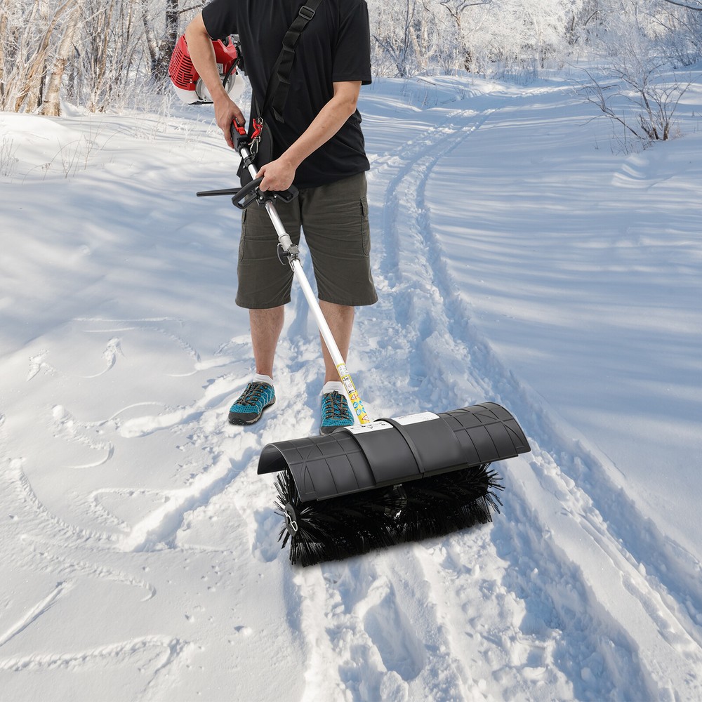 52cc Gas Power Hand Held Sweeper Broom Driveway Turf Artificial Grass Snow Clean