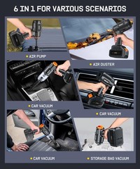 Car Vacuum Portable Cordless, 35000PA High Power Suction & Blower, Wireless H…