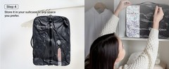Black Voyage Reusable Vacuum Compression Travel Bag for Carry-On Suitcase and