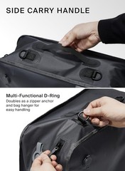 Black Voyage Reusable Vacuum Compression Travel Bag for Carry-On Suitcase and