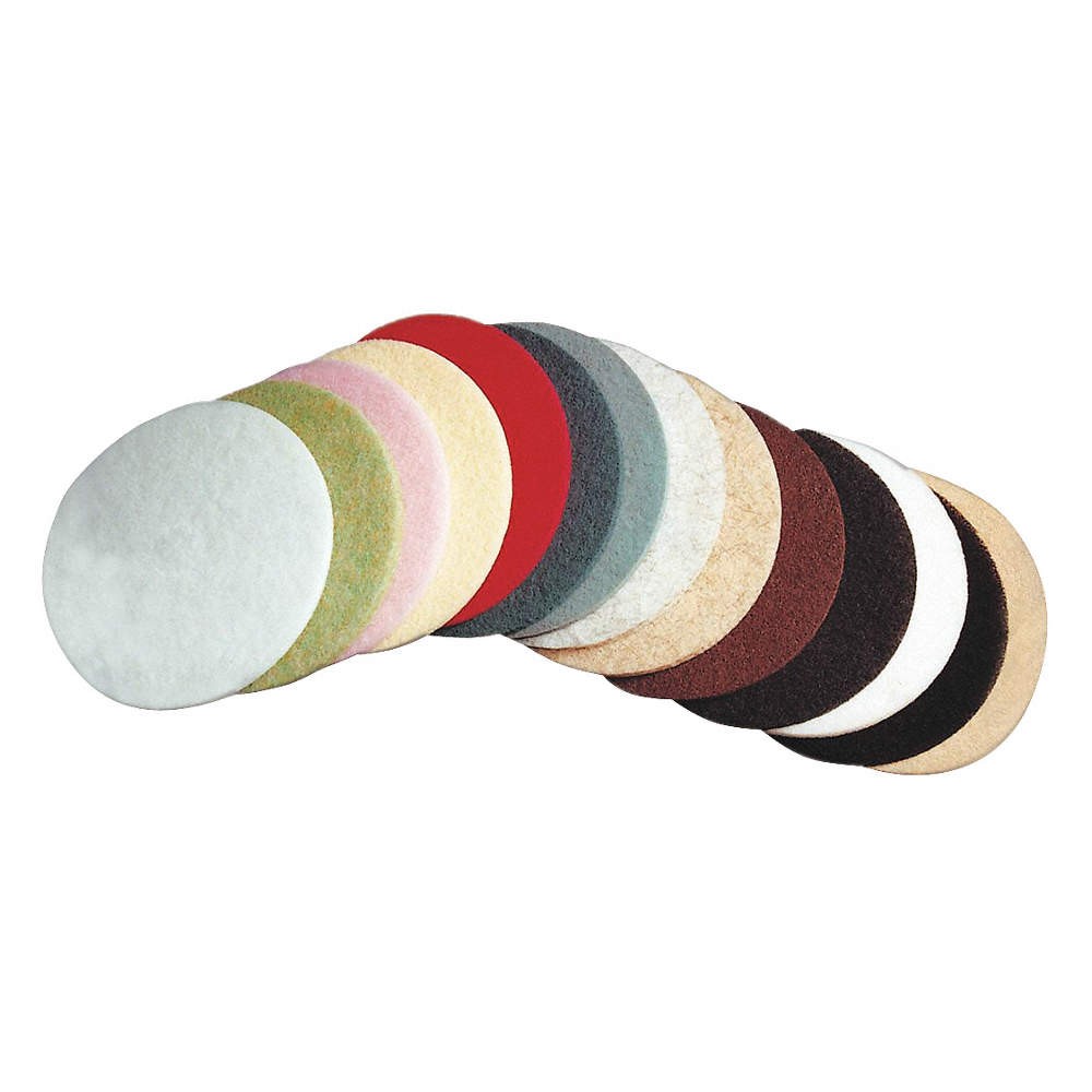 ABILITY ONE 7910-01-513-2251 Stripping Pad,20 in Dia,Brown,PK5 31UE60