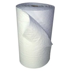 Oil-Dri L90813 Sorbent Roll, 36 Gal, 30 In X 150 Ft, Oil, White, Polypropylene