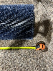 Roller Brush Blue 45 in Length Black Housing 6 Notch Drive Gray