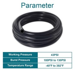 GEPHYNM 4PCS Vacuum Hose Automotive, 5 FT 1/8 1/8″+5/32″+1/4″+3/8″-5FT, Black