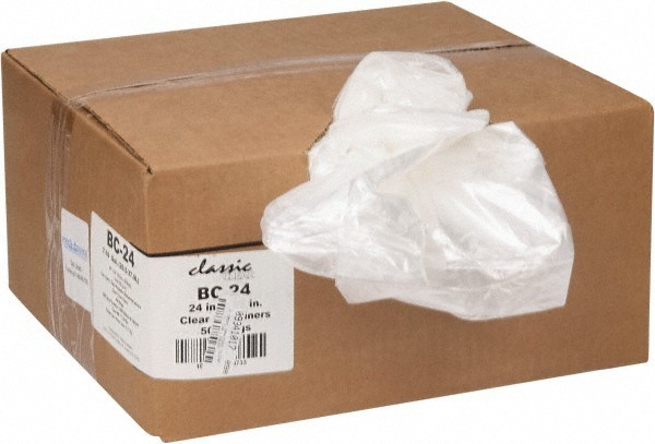 PRO-SOURCE 10 Gal 0.6 mil Household/Office Trash Bag 24″ Wide x 23″ High, Clear