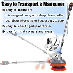 Hhq Commercial Floor Scrubber Machine Brushes And Pads Heavy Duty Floor Cleaner