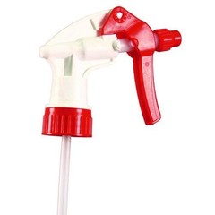 Impact Trigger Sprayer, 9.88″ Tube, Fits 32 oz Bottles, Red/White, 24/Carton