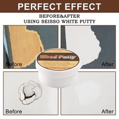 SEISSO Wood Putty, Water-Based Woods Filler, White Wooden Putty 7 OZ,