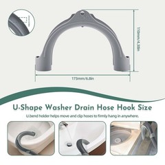 6ft Washing Machine Drain Hose,Corrugated Flexible Washer 6FT, Gray