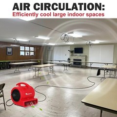 MOUNTO 1/4HP 1000CFM Air Mover Floor Blower Fan for Drying, Cooling, Circulation