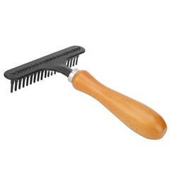 Premium Wooden Handle Pet Grooming Rake For Cats And Dogs Premium