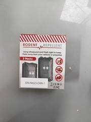 2 Pcs Under Hood Rodent Repeller with Strobe Light 2 Count (Pack of 1), Black
