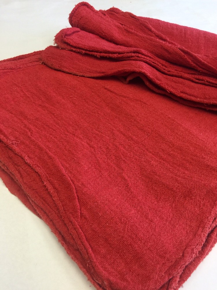1000 industrial commercial shop rags cleaning towels red 14×14