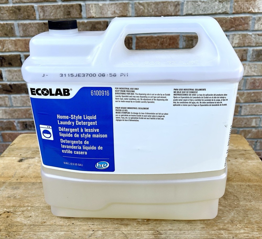 ECOLAB 6100916 Home-Style Liquid Laundry Detergent 2.5 gallon