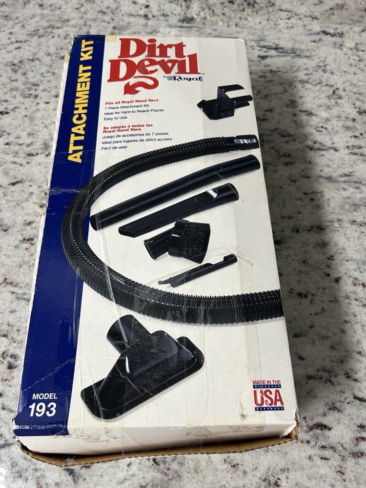 Dirt Devil Model 193 Vacuum Attachment Kit Hose Tools 1.25in Wand Floor