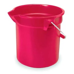 Rubbermaid Commercial Fg296300red 2 1/2 Gal Round Bucket, 10-1/4 In H, 10 1/2