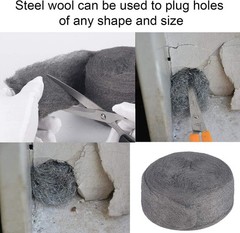 Steel Wool for Mice Control – |15ft (150g)| – Steel Wool 0000 Fill Fabric Fine W