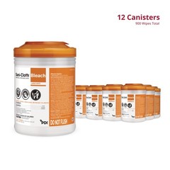 18 Canisters Case Sani-Cloth PDIP54072 6×10.5 65 Disinfecting Wipes per Canister