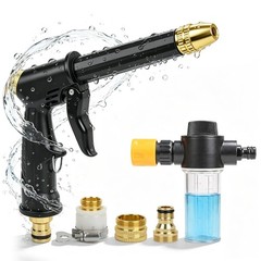 High pressure hose nozzle – Upgraded Garden Hose Sprayer – Car Wash Black
