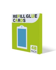 48 Pcs Refill Glue Cards for BURLAN QH009A and wdoog Flying Insect Trap Blue