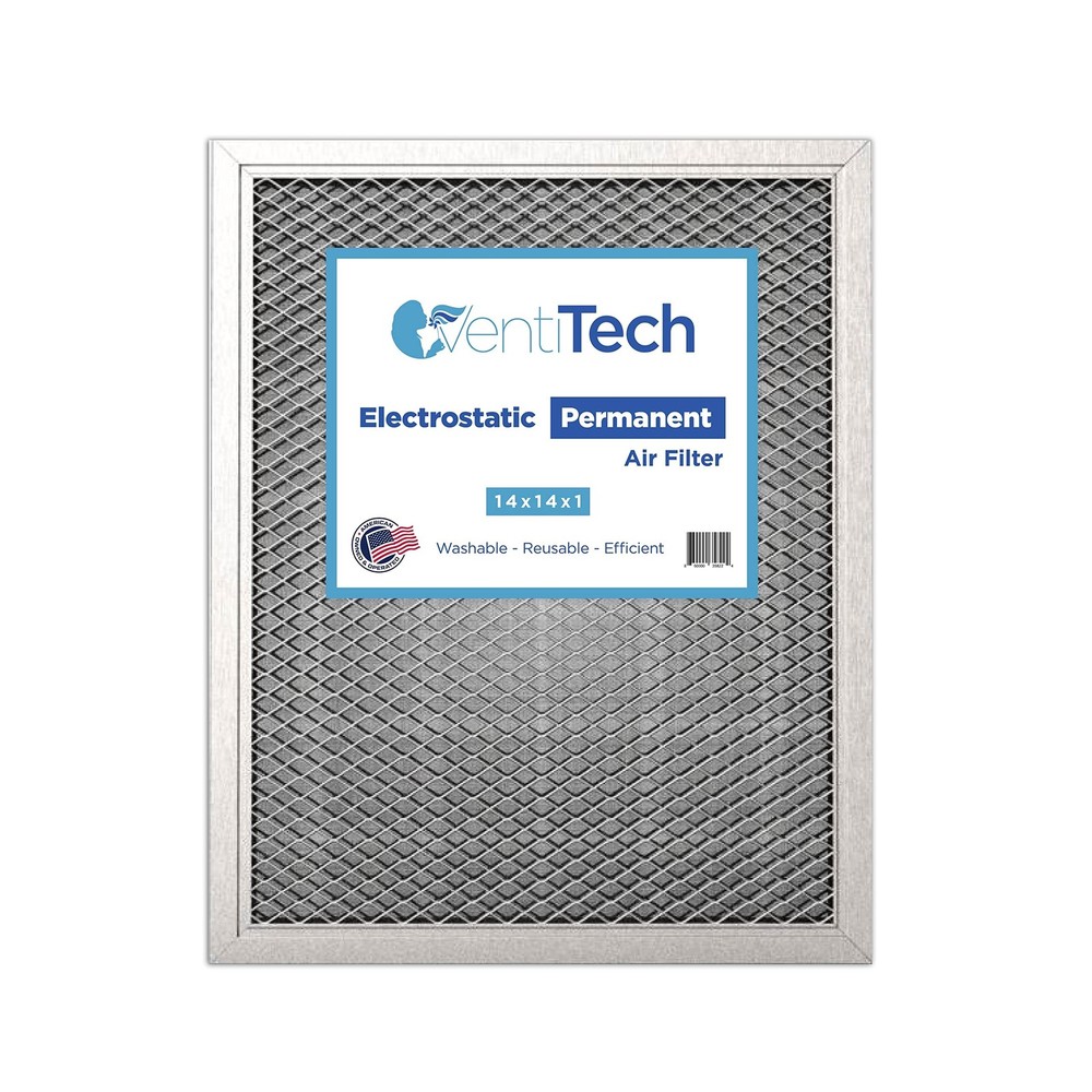 14x14x1 Washable Electrostatic Air Filter. Reusable HVAC & Furnace Air Filter