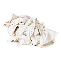 5 Lb Box PRO-SOURCE Reclaimed White Cotton T-Shirt Cloth Shop Rags