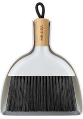 MR.SIGA Mini Dust Pan & Brush Set, Synthetic Bristles, Bamboo Handle