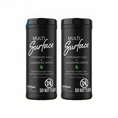 Peppermint Sage Multi Surface Cleaning Wipes 2 Pack, 70 Each