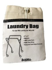 Ex-Cell 100% Cotton Duck Laundry Bag For Cart 460 or 461: 21”x31” NEW