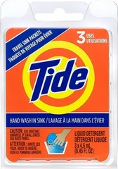 Tide Liquid Travel Sink Packets, 3-Count 0.45 Fl Oz (Pack of 1)