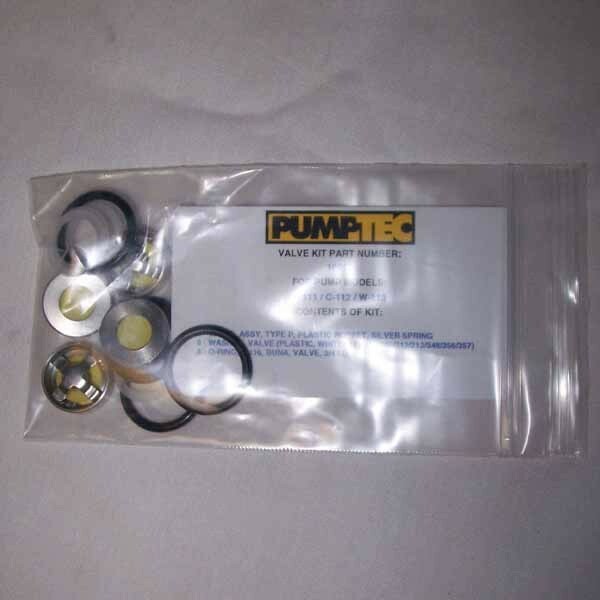 Pumptec 10022 Kit B 500 psi Valves and O-Rings kit for 205V and 207V Pumps