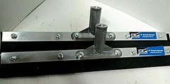 Set of (2) KRAFT TOOL 18″ Squeegee Heads with Threaded Handle Bracket MADE IN US
