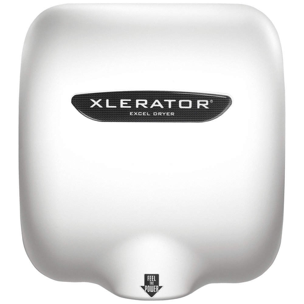 EXCEL DRYER XL-BW-1.1N-H-110-120V Hand Dryer,8 sec,59 to 67 dBA,WH 455A08