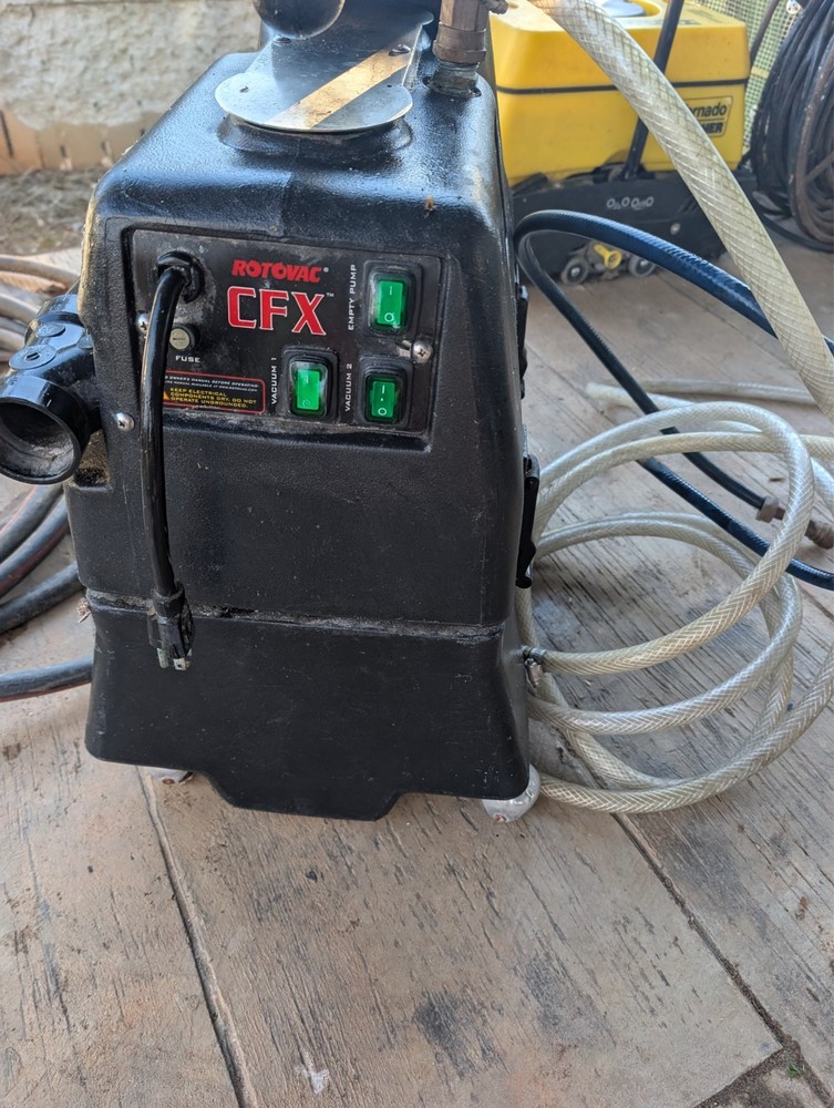 Rotovac CFX continuous flow extractor w/ wand and hos set – automatic pump out