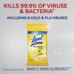 LYSOL Disinfecting Wipes – Lemon & Lime Blossom To-Go Flatpack 15 wipes 10-Packs