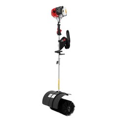 Heavy Duty 2.3HP Power Sweeper 52cc Handheld Gas Powered Broom Snow Dirt Walkway