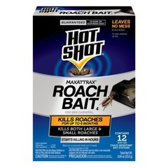Hot Shot Roach Bait 12 count in 1 pack for up to 6 months no mess