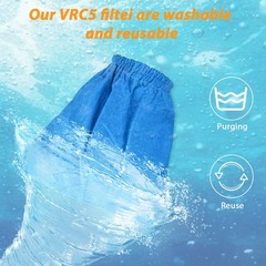 3 Pcs Cloth Filter Bag for Armor All AA256 AA255 2.5 Gallon Shop VAC Blue