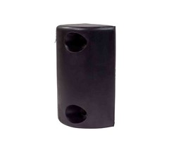 2Pk 8″x5-1/4″x3-1/2″ Rubber Dock Bumper with 4 Hole Impact Resistant Half-Oval