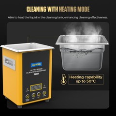 Ultrasonic Cleaning Machine Fuel Inector Cleaner Heating Adjusting Time 1.6L USA