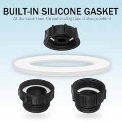 IBC Tote Hose Adapter 275-330 Gallon Water 12 mm, Long handle Valve