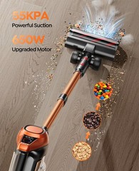 Fieety Cordless Vacuum Cleaner 650W 55Kpa 70Mins Powerful Vacuum Cleaners For