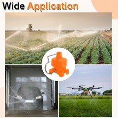 5Pcs 65 Degree Spray Nozzle with Clip Fit 25mm/1″ Hose, 0.56m³/h