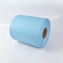 1Roll 500 Sheets Blue Non-Woven Fabric Wipes Oil/Water-Absorbent Lint-Free Paper