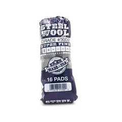 GMT Steel Wool 0000 Super Fine Grade Hand Pads; Pack of 16 Pads (Case of 12 P…