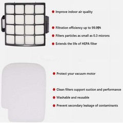Suitable for shark Stratos AZ3002 AZ3000 including 2 filters and 4 felt filters