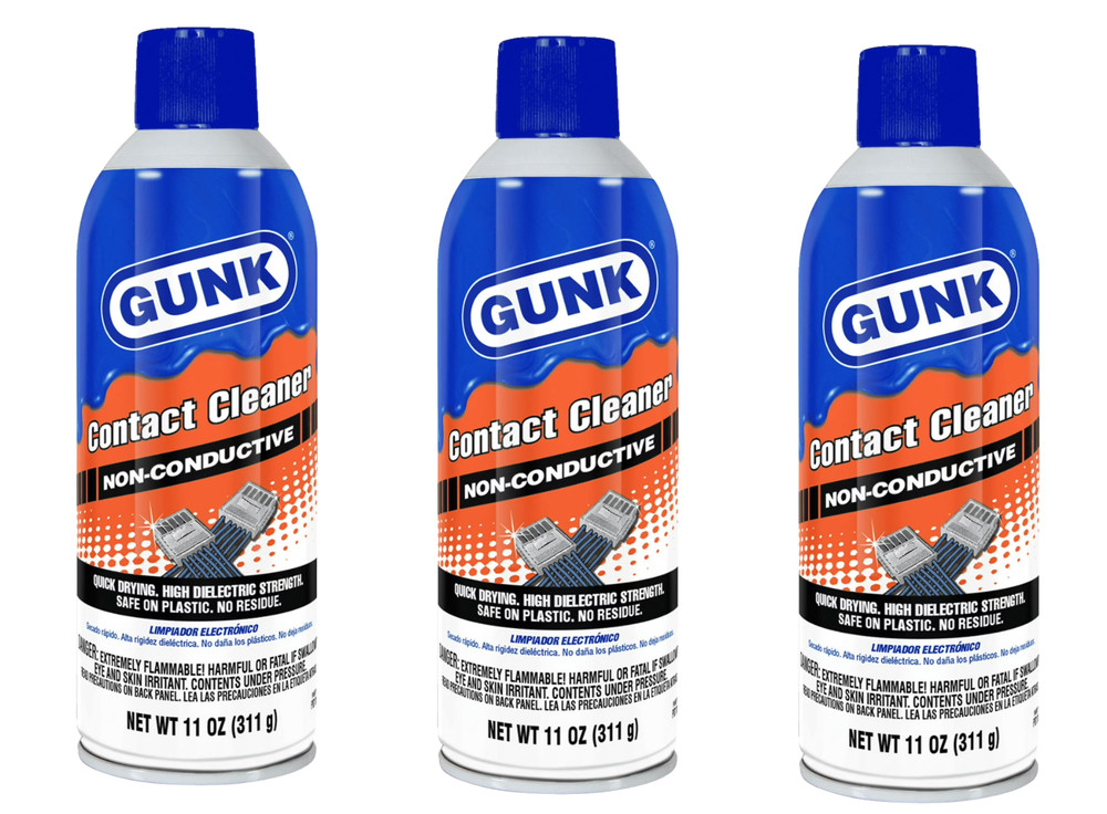 Gunk Contact Cleaner 11 oz Liquid ( 3 packs ) Free Shipping