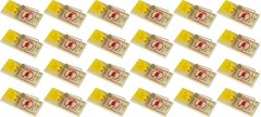 Snap Mouse Traps with Spring Action and Expanded Cheese-Shaped Trigger, Brown